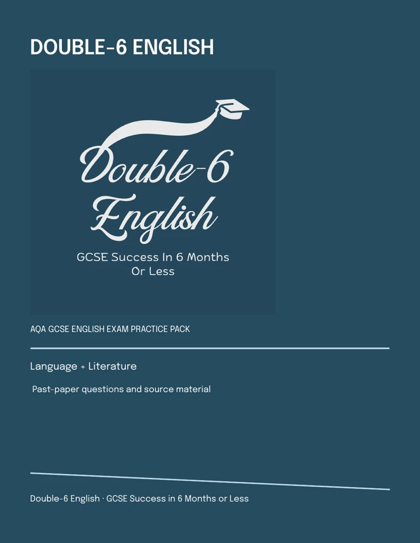 The actual Double-6 English GCSE Exam Practice Pack cover